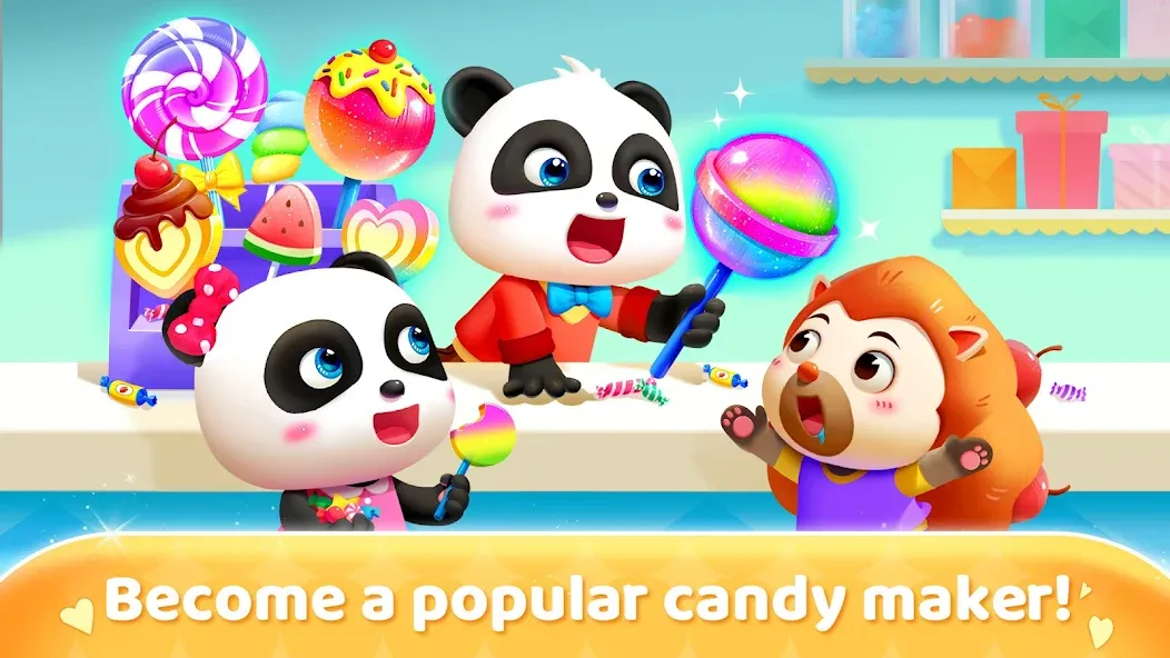 Little Panda's Candy Shop  [МОД Бесконечные монеты] Screenshot 5