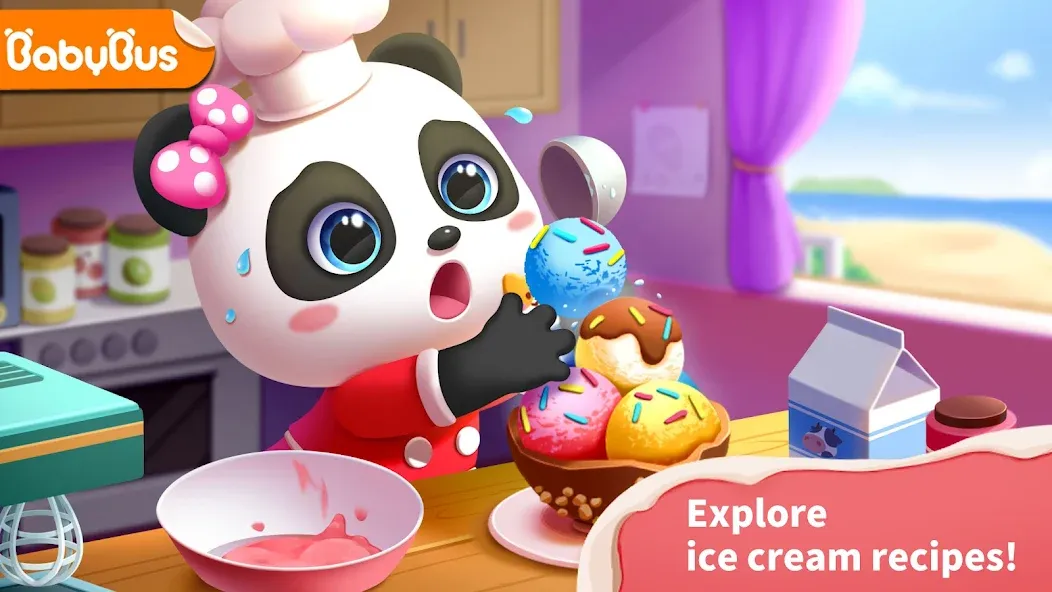 Baby Panda’s Ice Cream Shop  [МОД Бесконечные деньги] Screenshot 1