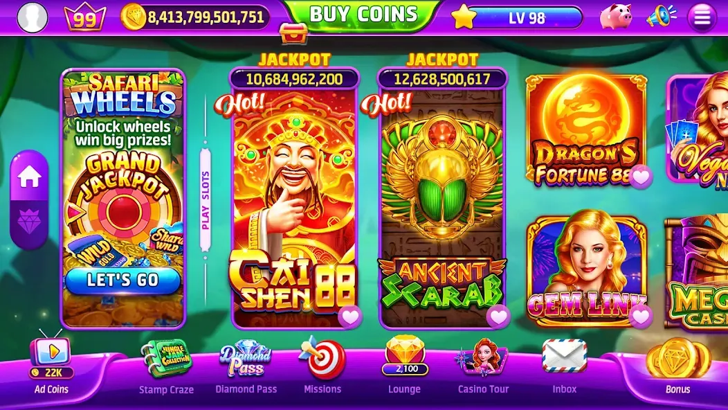 Golden Casino - Slots Games (Голден Казино)  [МОД Бесконечные монеты] Screenshot 2