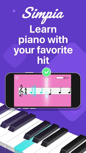 Simpia: Learn Piano Fast (Симпиа)  [МОД Mega Pack] Screenshot 1