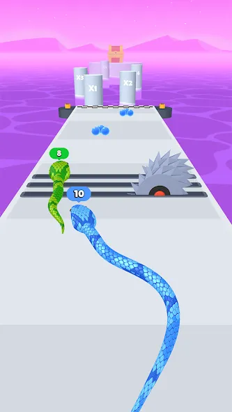 Snake Run Race・3D Running Game (Снейк Ран Рейс)  [МОД Много денег] Screenshot 3