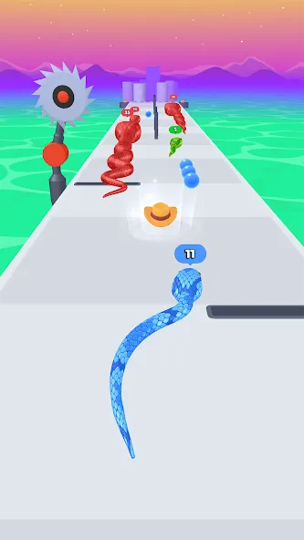 Snake Run Race・3D Running Game (Снейк Ран Рейс)  [МОД Много денег] Screenshot 4