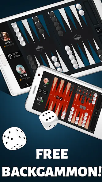 Backgammon Offline  [МОД Бесконечные монеты] Screenshot 2