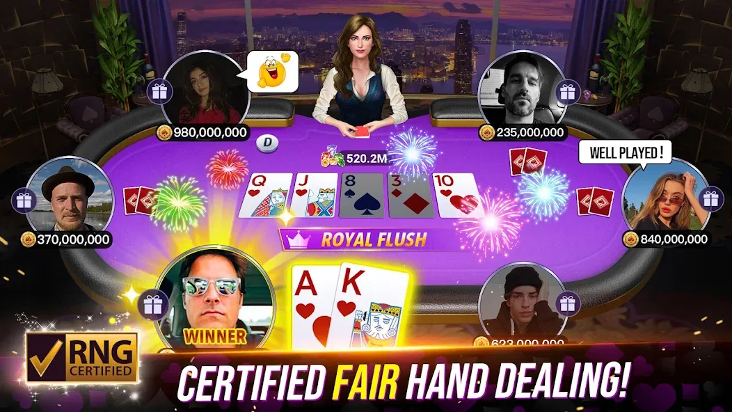 Poker Fever - Win your Fame (Покер Клаш)  [МОД Unlocked] Screenshot 1