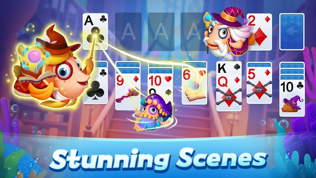 Solitaire 3D Fish  [МОД Unlocked] Screenshot 3