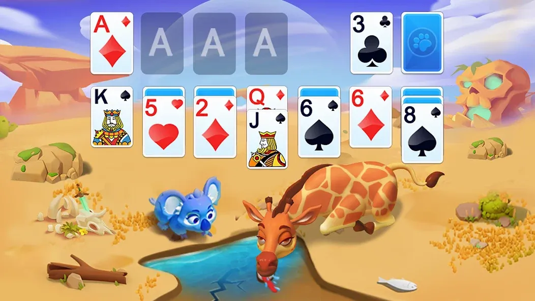 Solitaire - Wild Park  [МОД Unlimited Money] Screenshot 1