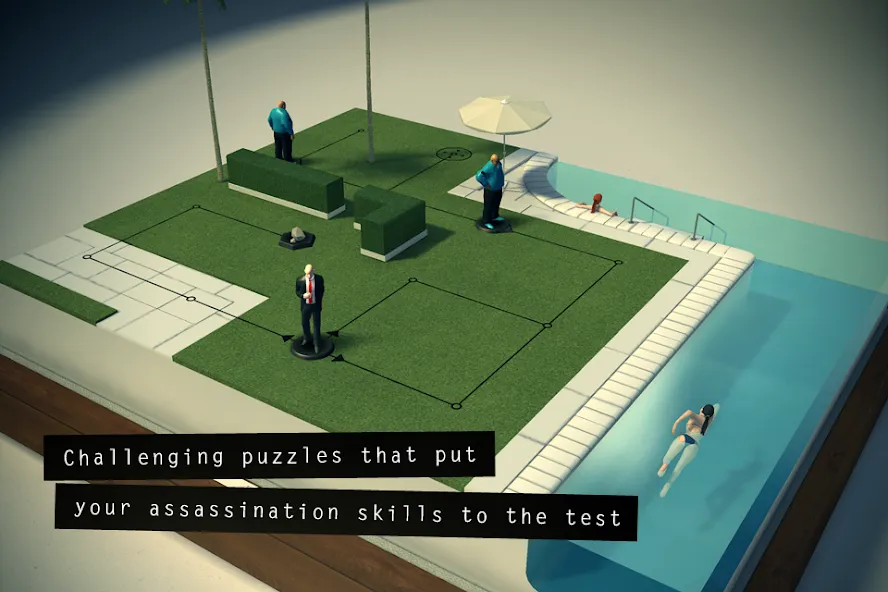 Hitman GO (Хитман ГО)  [МОД Unlocked] Screenshot 2