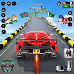 Скачать взломанную GT Car Stunt : Ramp Car Stunts (ДжиТи Кар Стант)  [МОД Unlimited Money] - полная версия apk на Андроид