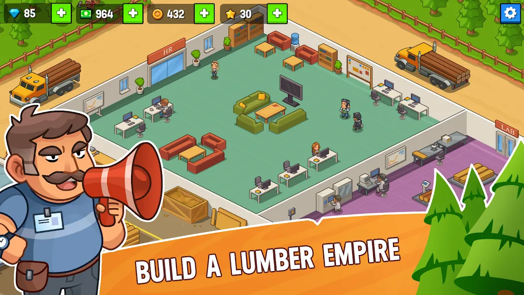 Lumber Inc Tycoon (Ламбер инк тайкун)  [МОД Unlimited Money] Screenshot 1