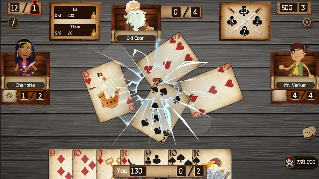 Spades Cutthroat Pirates (Спейдс Каттхроат Пирейтс)  [МОД Unlimited Money] Screenshot 1