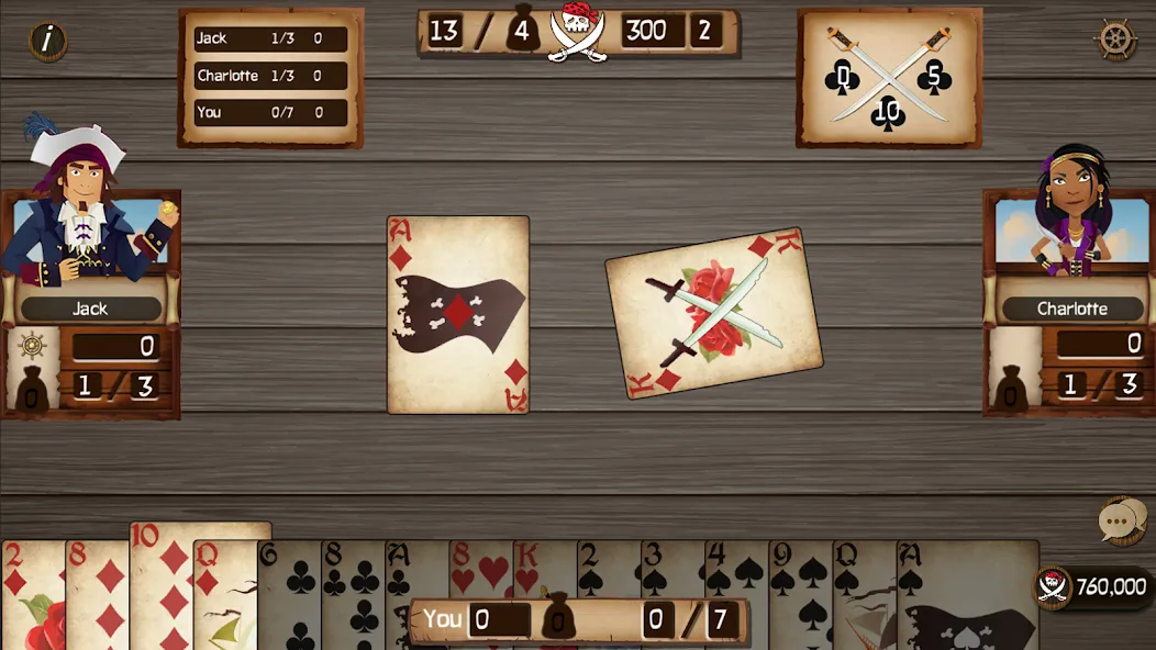 Spades Cutthroat Pirates (Спейдс Каттхроат Пирейтс)  [МОД Unlimited Money] Screenshot 3