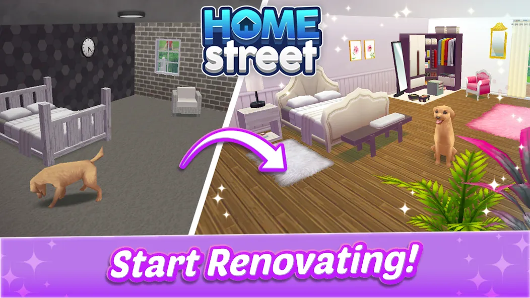 Home Street - Dream House Sim  [МОД Бесконечные деньги] Screenshot 2