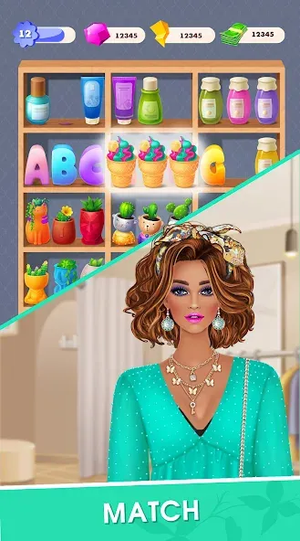 Fashion Triple Match: Dress Up (Фэшн Мердж)  [МОД Menu] Screenshot 2