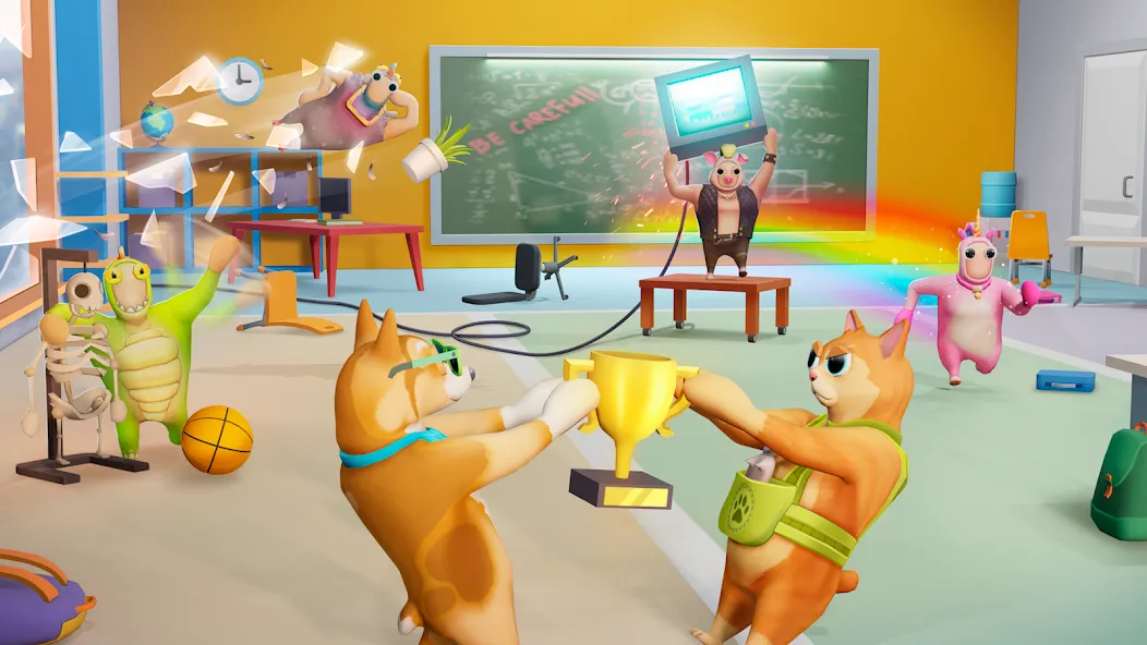 Gang Battle Party: Animals 3D  [МОД Много денег] Screenshot 1