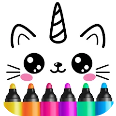 Взлом Drawing for kids! Toddler draw  [МОД Много монет] - полная версия apk на Андроид