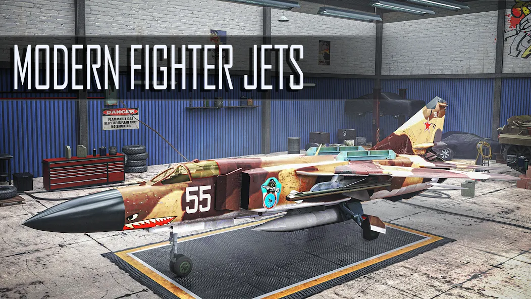 Jet Fighter: Sky Combat 3D (Джет Файтер)  [МОД Много денег] Screenshot 3