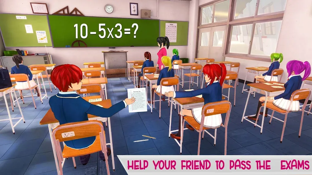 Anime High School Life  [МОД Много денег] Screenshot 2