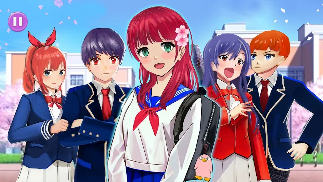 Anime High School Life  [МОД Много денег] Screenshot 4