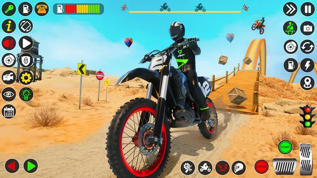 Bike Stunt Games Stunt Bike 3D (Байк стант рэмп игра Байк Джамп)  [МОД Меню] Screenshot 1