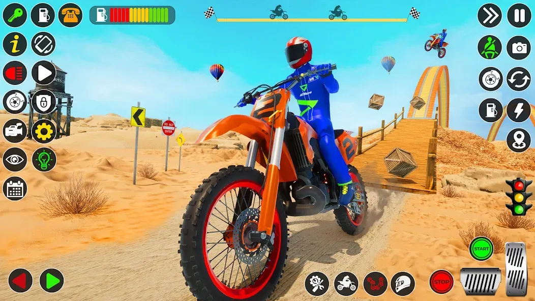 Bike Stunt Games Stunt Bike 3D (Байк стант рэмп игра Байк Джамп)  [МОД Меню] Screenshot 2