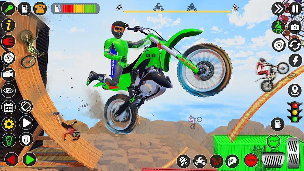 Bike Stunt Games Stunt Bike 3D (Байк стант рэмп игра Байк Джамп)  [МОД Меню] Screenshot 3