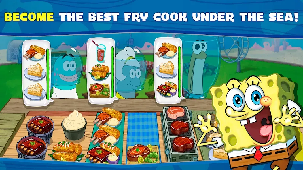 SpongeBob: Krusty Cook-Off  [МОД Бесконечные монеты] Screenshot 1