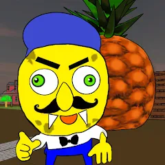 Скачать взлом Neighbor Sponge. Scary Secret  [МОД Mega Pack] - последняя версия apk на Андроид