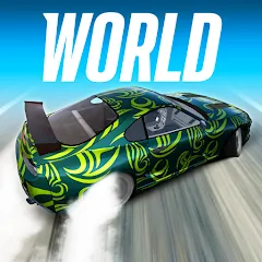 Скачать взломанную Drift Max World - Racing Game (Дрифт Макс Ворлд)  [МОД Много монет] - стабильная версия apk на Андроид