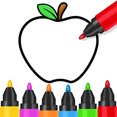 Взломанная Toddler Coloring Book For Kids  [МОД Меню] - последняя версия apk на Андроид