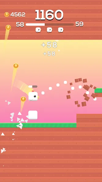 Square Bird - Flappy Chicken (Сквер Брд)  [МОД Меню] Screenshot 3