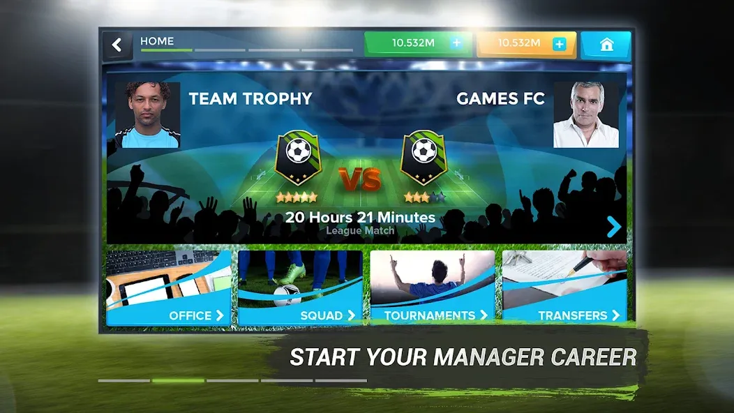 FMU - Football Manager Game (Эфэмуэй)  [МОД Бесконечные деньги] Screenshot 2