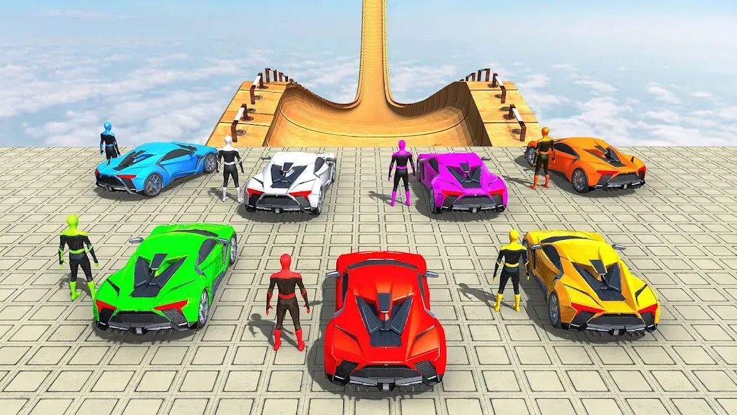 Mega Ramp Car Games Car Stunts  [МОД Бесконечные монеты] Screenshot 1