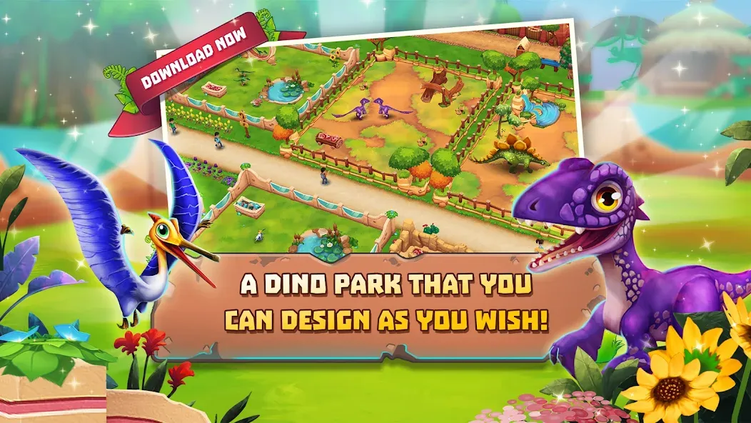 Dinosaur Park – Primeval Zoo (Динозавровый парк)  [МОД Много монет] Screenshot 1