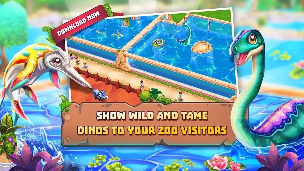 Dinosaur Park – Primeval Zoo (Динозавровый парк)  [МОД Много монет] Screenshot 2