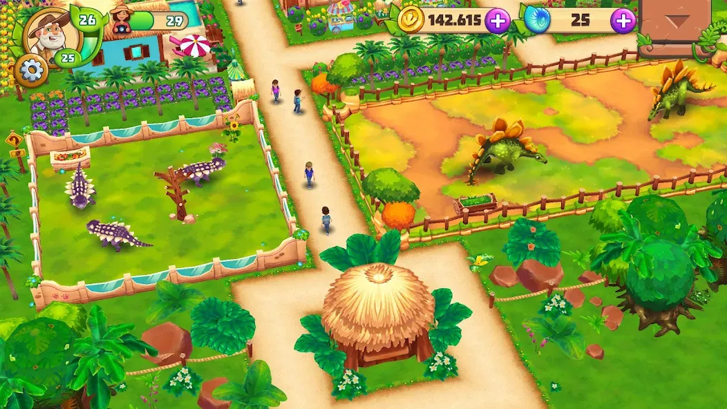 Dinosaur Park – Primeval Zoo (Динозавровый парк)  [МОД Много монет] Screenshot 5