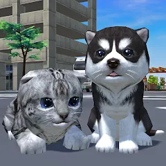 Взломанная Cute Pocket Cat And Puppy 3D (Кьют Покет Кэт Энд Паппи 3Д)  [МОД Много денег] - стабильная версия apk на Андроид