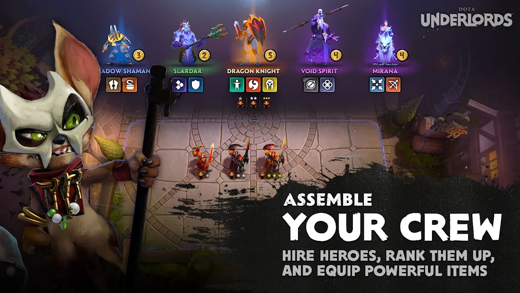 Dota Underlords (Дота Андерлордс)  [МОД Бесконечные монеты] Screenshot 2