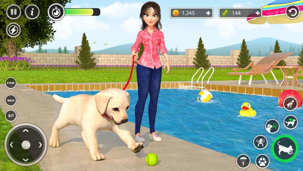 Dog Simulator Pet Dog Games 3D  [МОД Unlocked] Screenshot 2