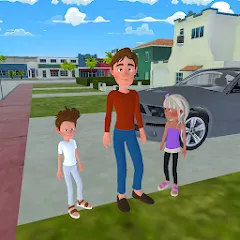 Скачать взлом Super Dad Virtual : Happy Game  [МОД Меню] - полная версия apk на Андроид