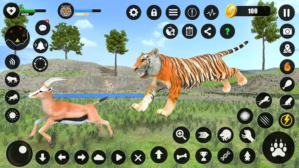 Tiger Simulator Animal Games (Тигровый симулятор  игры с животными)  [МОД Бесконечные деньги] Screenshot 3