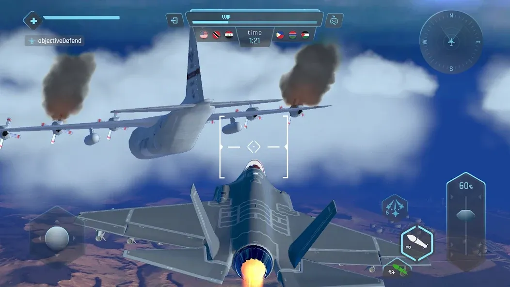 Sky Warriors: Airplane Games (Скай Ворриорс)  [МОД Menu] Screenshot 4