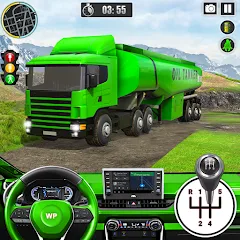 Скачать взломанную Offroad Oil Tanker Truck Games (Оффроуд Игры на машинецистерне для нефти)  [МОД Много монет] - последняя версия apk на Андроид