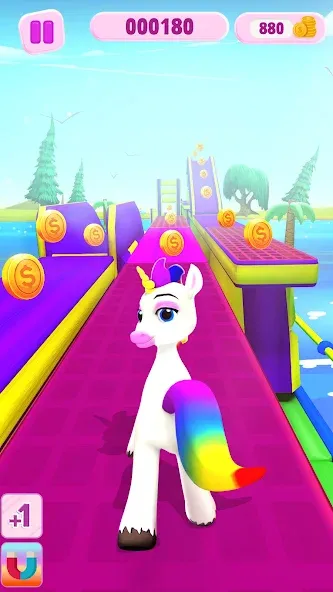 Unicorn Kingdom: Running Games (Юникорн Кингдом)  [МОД Много денег] Screenshot 3