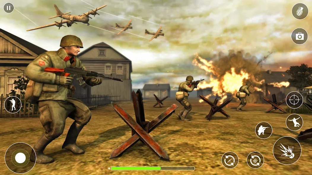 WW2 Survival Shooter :Gun fire (Вторая Мировая Война  )  [МОД Бесконечные деньги] Screenshot 1