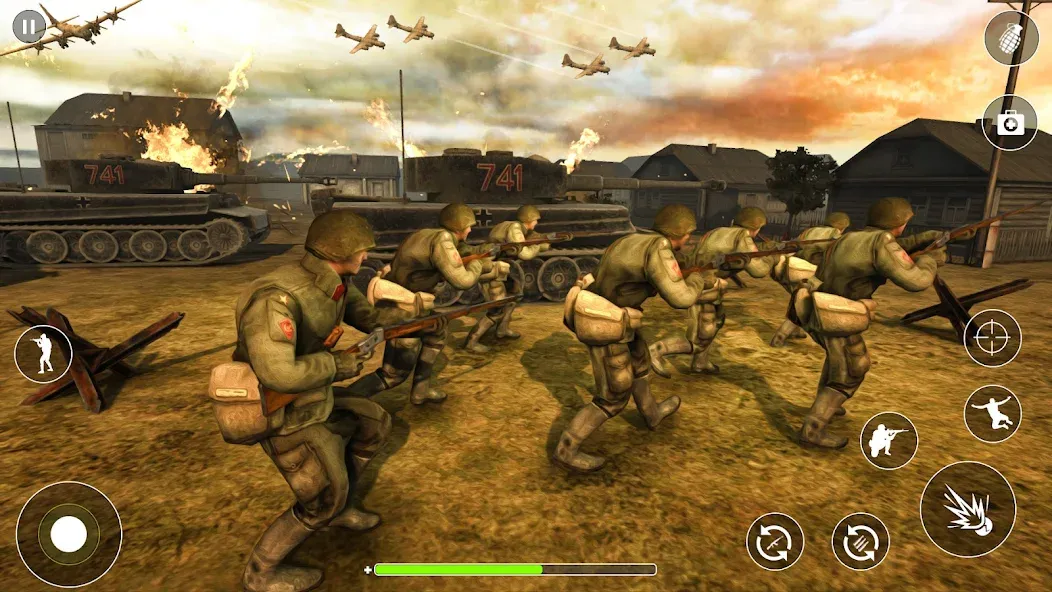 WW2 Survival Shooter :Gun fire (Вторая Мировая Война  )  [МОД Бесконечные деньги] Screenshot 2