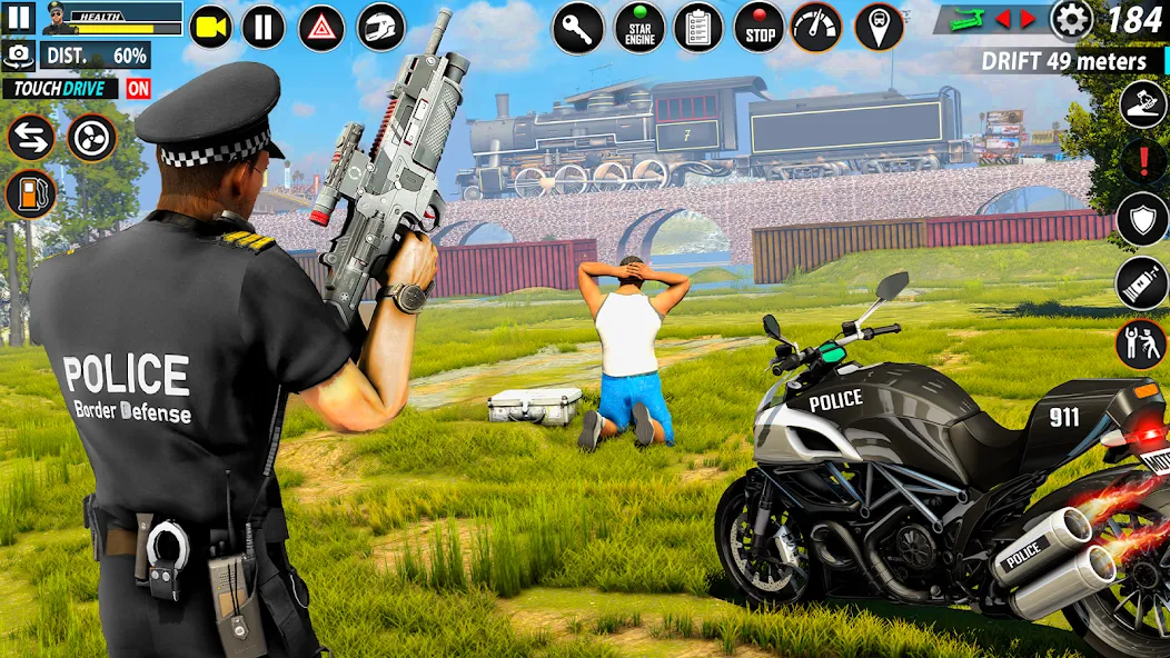 Police Moto Bike Chase Crime (Полицейская мотоциклетная погоня за преступником)  [МОД Меню] Screenshot 4