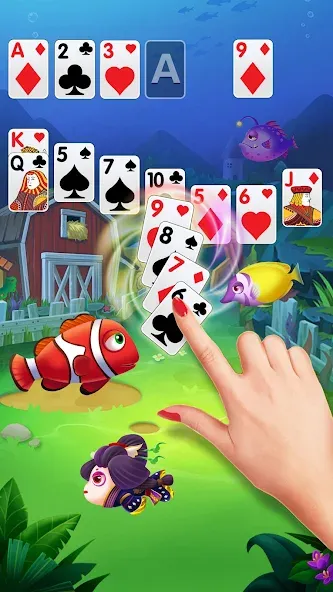 Solitaire Fish Klondike Card (Солитер Карточная игра Клондайк Фиш)  [МОД Меню] Screenshot 3