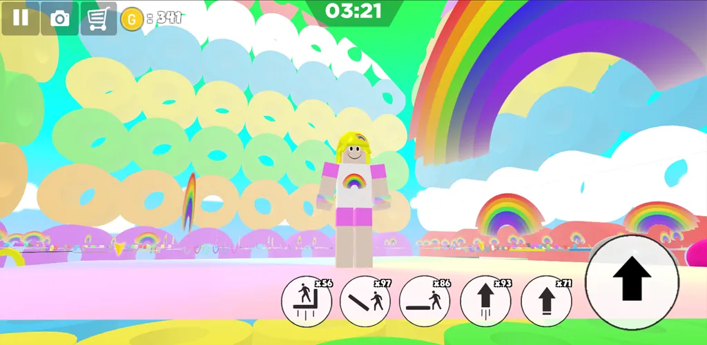 Rainbow Parkour sweet Girl (Рейнбоу Паркур милая девушка)  [МОД Unlimited Money] Screenshot 5