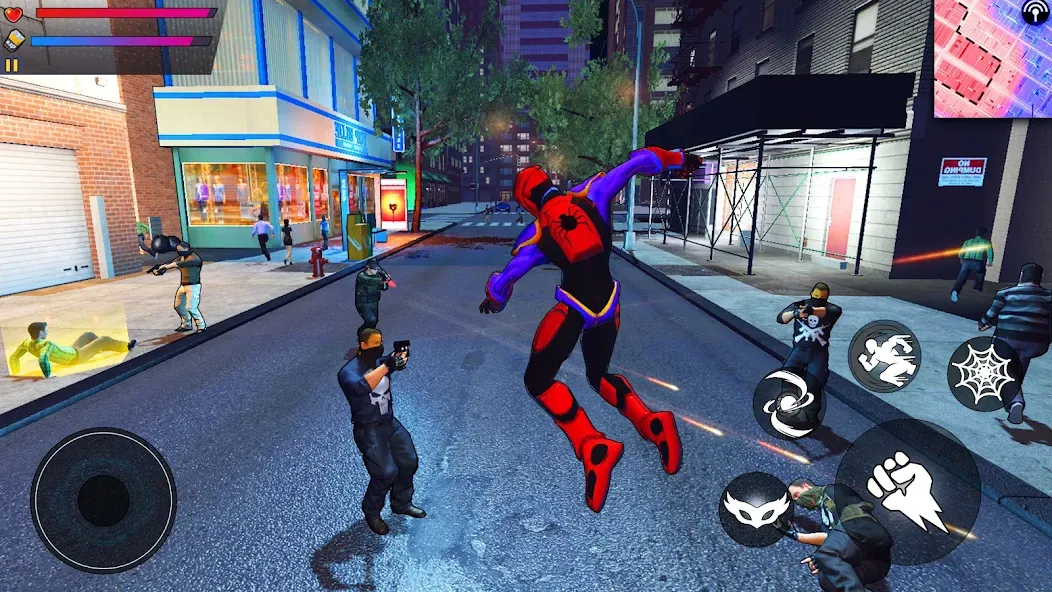 Spider Hero:Super City Hero (пайдер Хиро)  [МОД Unlocked] Screenshot 3