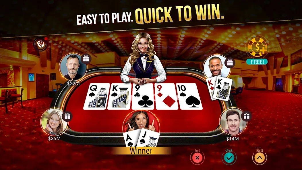 Zynga Poker ™ – Texas Holdem (Зинга Покер)  [МОД Много монет] Screenshot 1